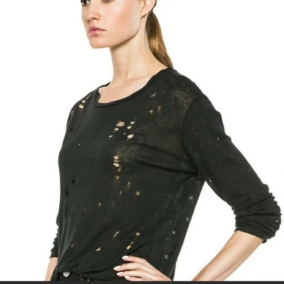 Iro Black Marvina Tee size L - Picture 5 of 12